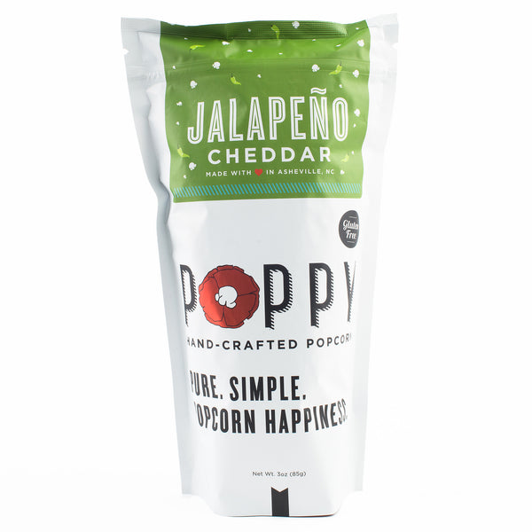 Jalapeño Cheddar Popcorn by Poppy Handcrafted Popcorn in Asheville