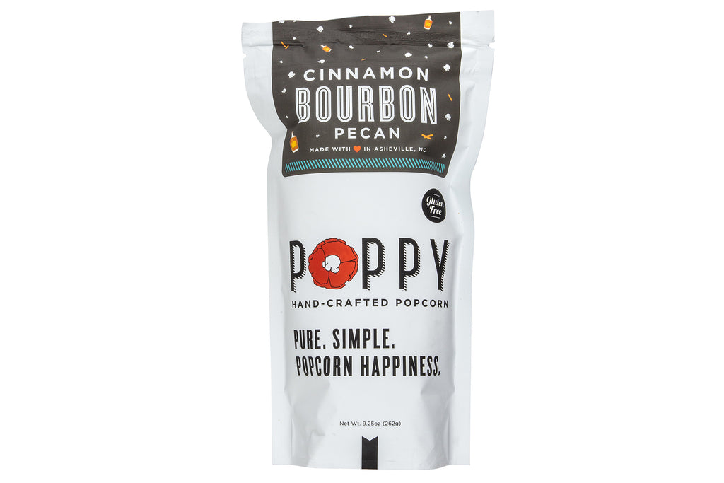 Cinnamon Bourbon Pecan Popcorn by Poppy Handcrafted Popcorn in